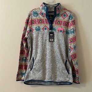 NWT, Simply Southern Knit Pullover, Crab Pattern, Large